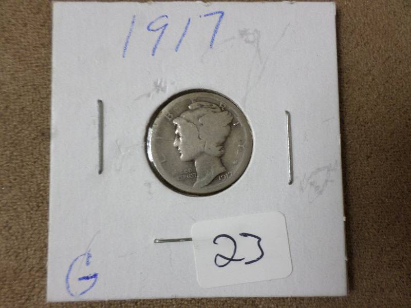 1917 Mercury Dime, G...