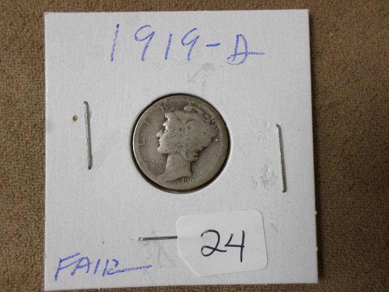 1919-D Dime, Fair Condition ...
