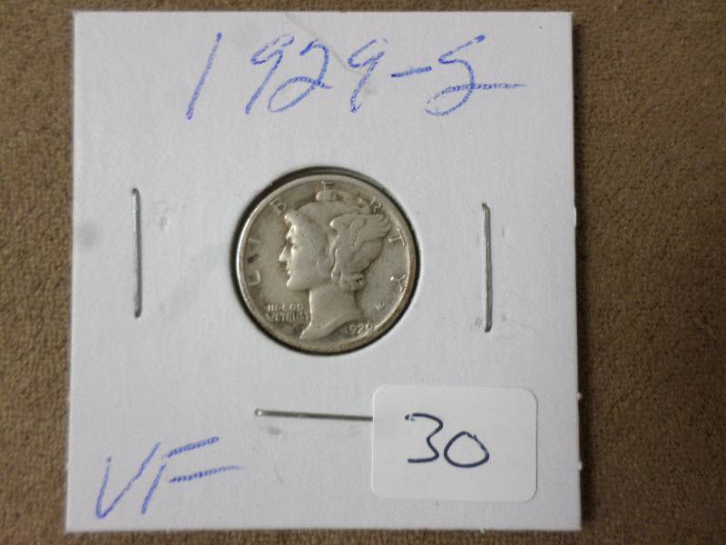 1929-S Dime, VF...