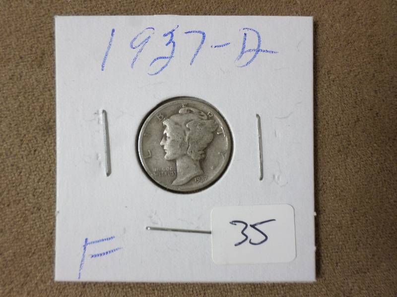 1937-D Dime, F...