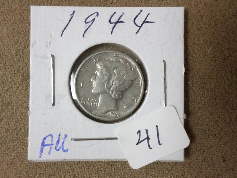 1944 Dime, AU...