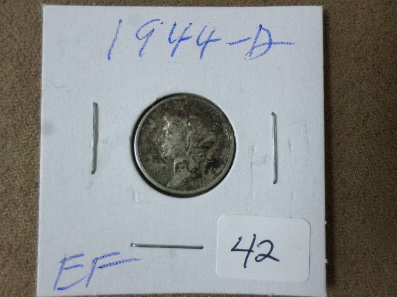 1944-D Dime, EF...