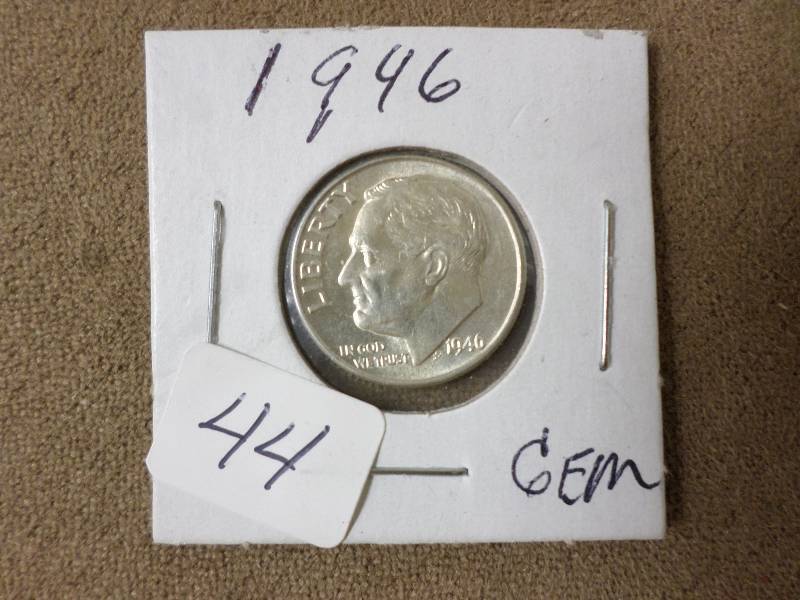 1946 Roosevelt Dime, Choice to Gem...