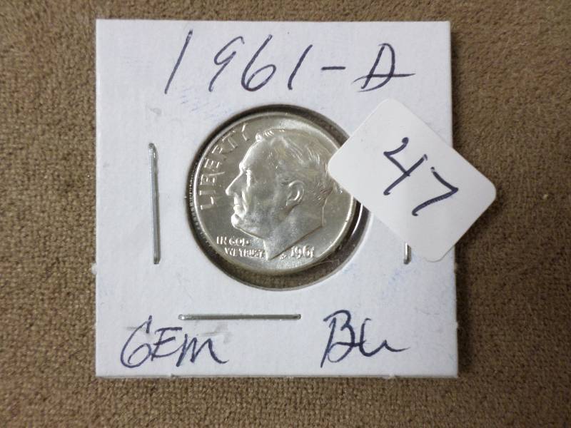 1961-D Dime, GemGem...