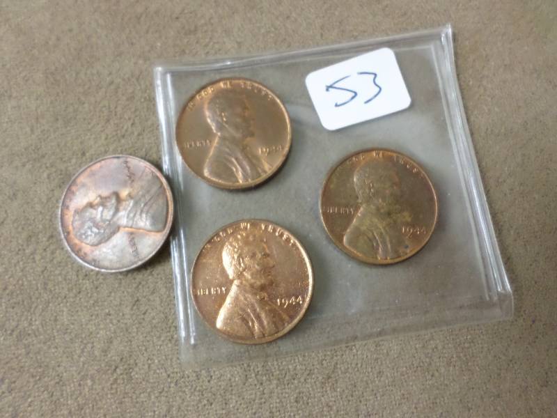 (4) Lincoln Wheat Pennies, UNC Bro...
