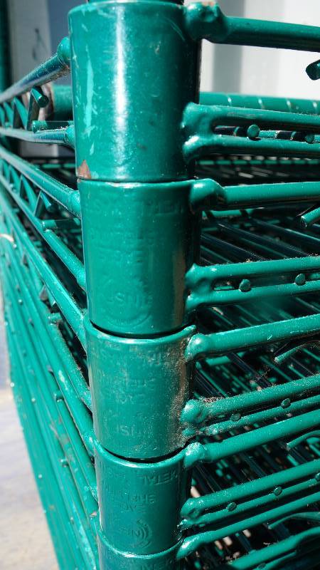NSF Commercial Green Metal 9-Shelf Unit