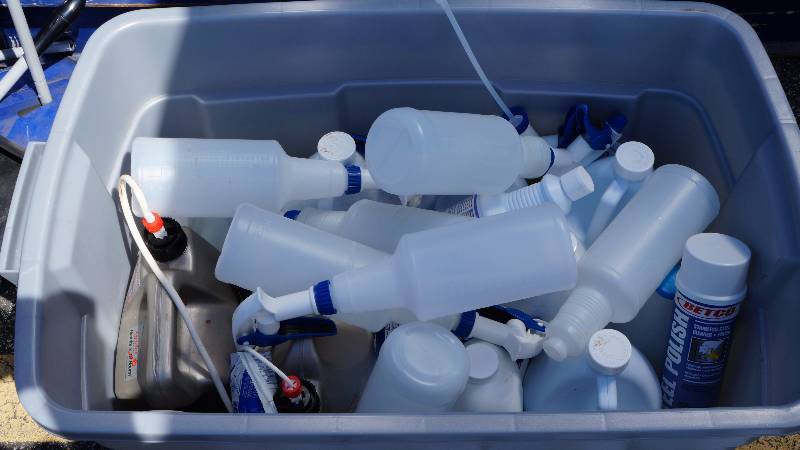 Huge Lot of Chemicals - Includes Tote