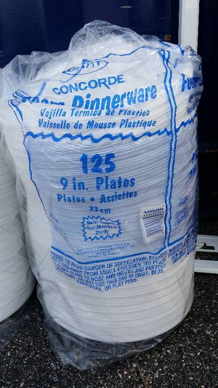 Lot of Styrofoam Plates - Various Sizes