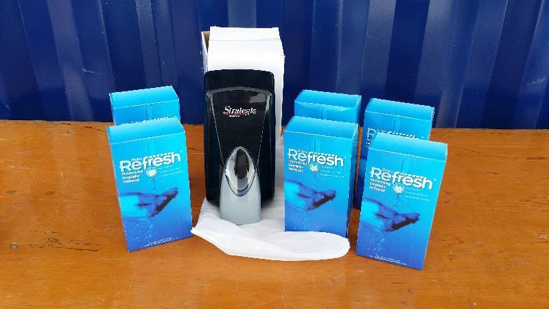 NIB Foam Soap Dispenser & 6 NIB Soaps