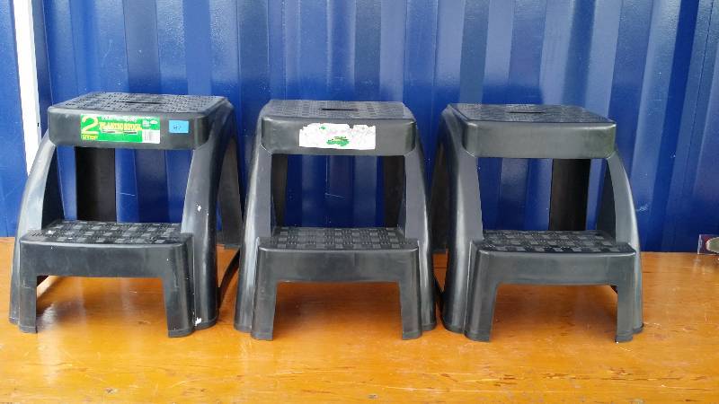 Lot of 3 2-Step Plastic Stools