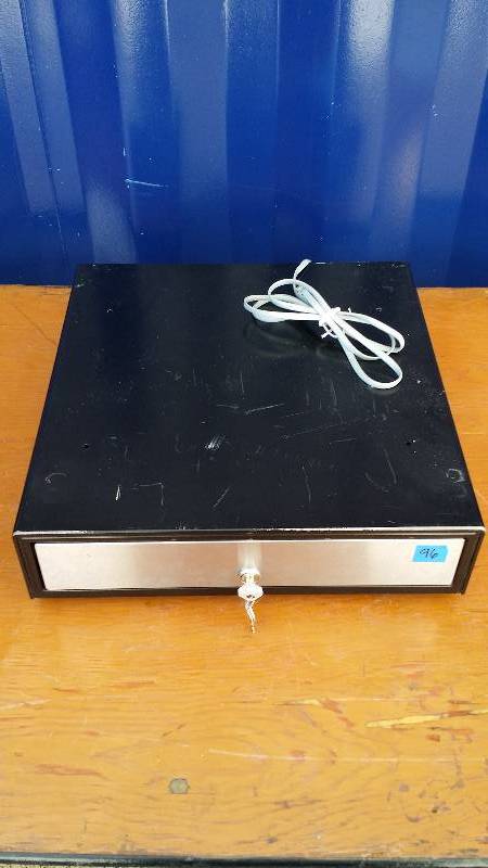 Metal Cash Drawer w Removable Insert, Key & Cable