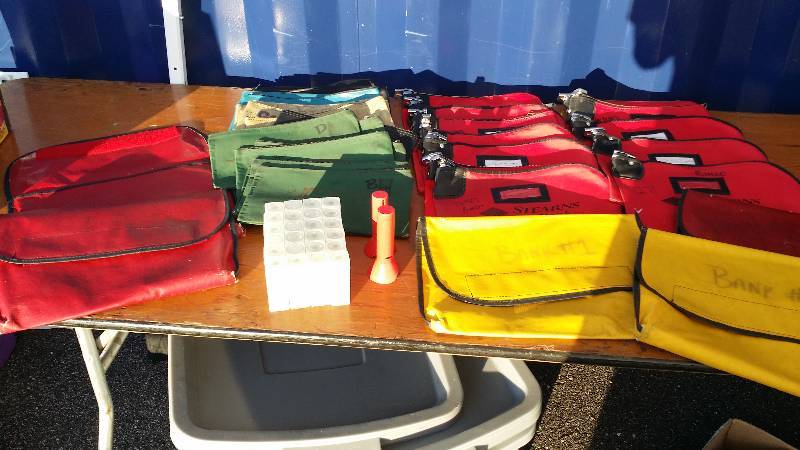 Large Lot of Bank Bags, Coin Holders & Coin Dispensers