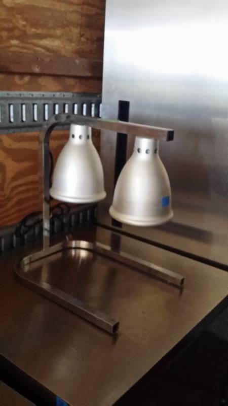 Double Lamp NSF Commercial Electric Heat Lamp - Adjustable Height
