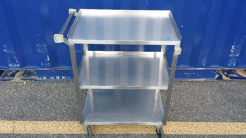 Stainless Steel 3 Shelf Cart on Wheels