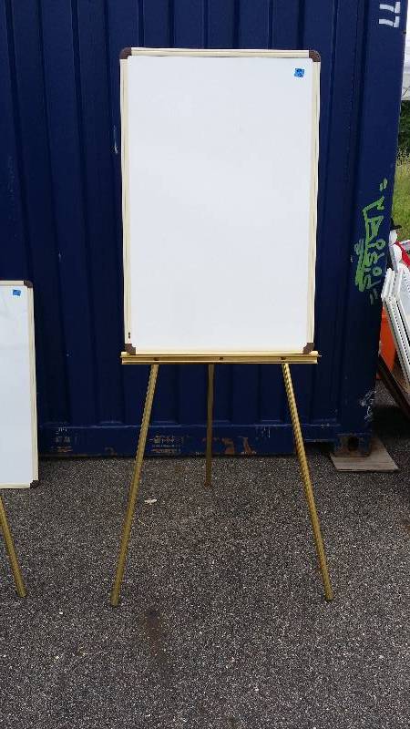 Brass Colored Metal 3 Leg Easel with White  Dry Erase Board