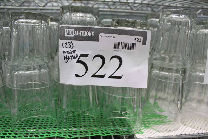 lot 522 image: Lot of (23) Water Glasses.