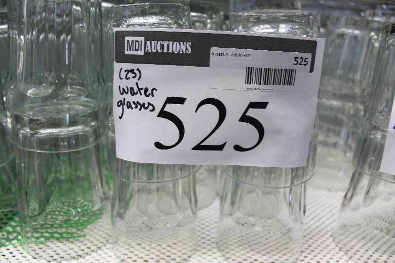 lot 525 image: Lot of (23) Water Glasses.