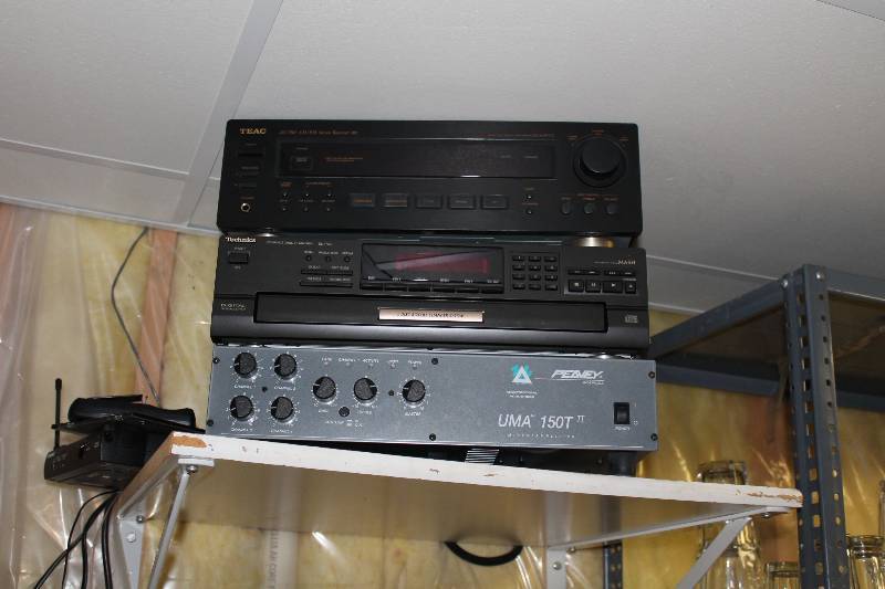 lot 329 image: Lot of (3) Including Teac AG-780 AMFM Stereo Receiver Technics Compact Disc-Changer SL-PD9 Peavey UMA 150T Amplifier.