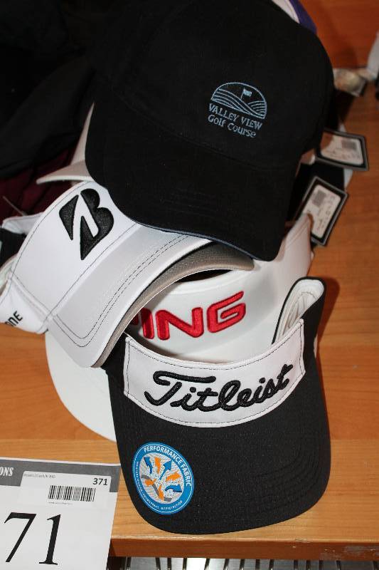 lot 371 image: Lot of Golf Hats Including Brands Titleist Ping Bridgestone And More.
