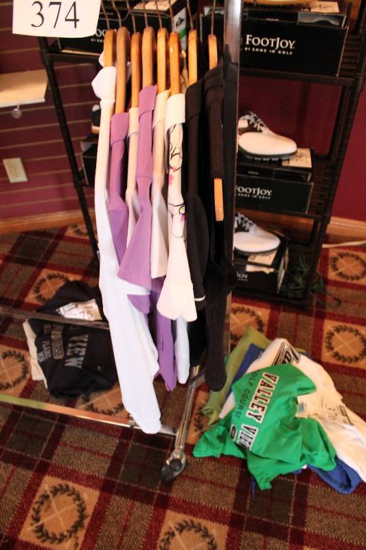 lot 374 image: Clothing Lot Including Golf Polos Womens & Mens Clothing.