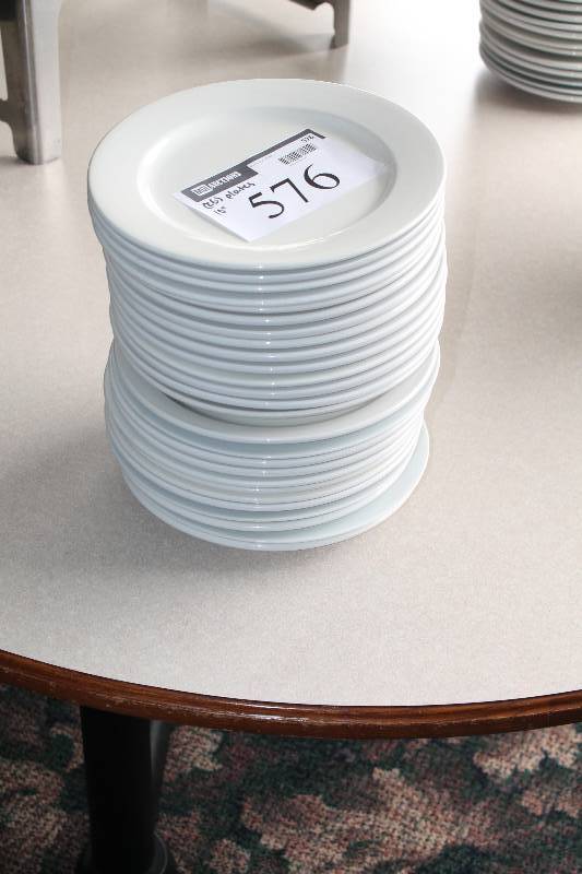 lot 576 image: Lot of (26) White Dinner Plates 10.