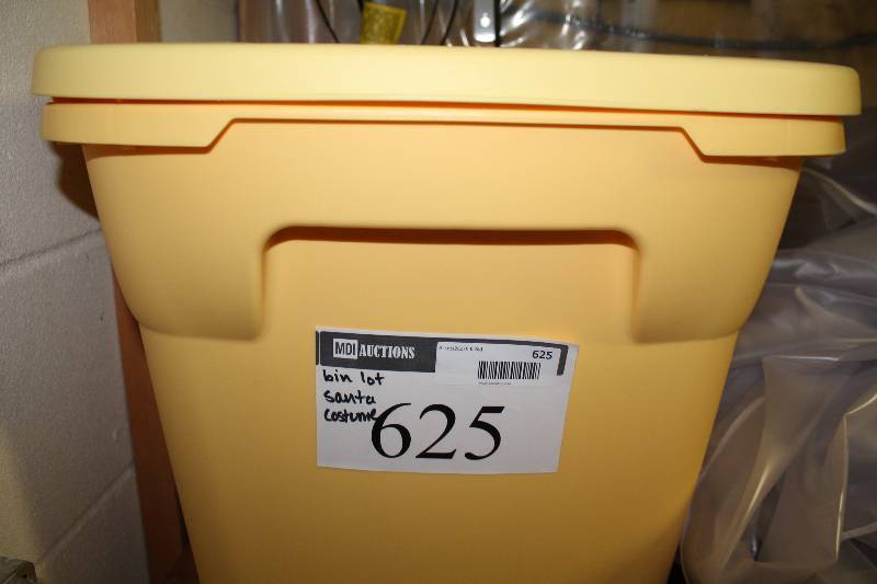 lot 625 image: Bin Lot including Santas Costume Santas Beard.