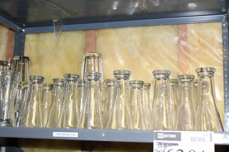 lot 630 image: Shelf Lot of Glasses Including Beer Mugs And More.