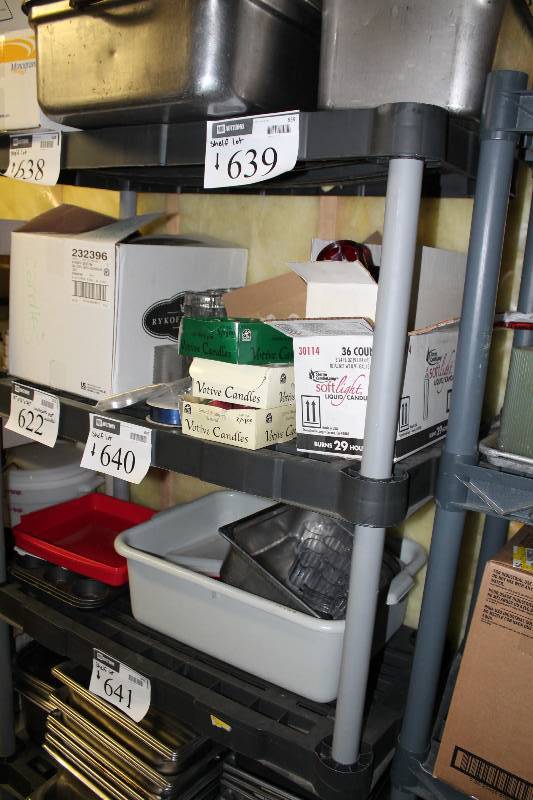 lot 622 image: Plastic Organizational Shelving Unit Contents Not Included 18 x 36 x 72.