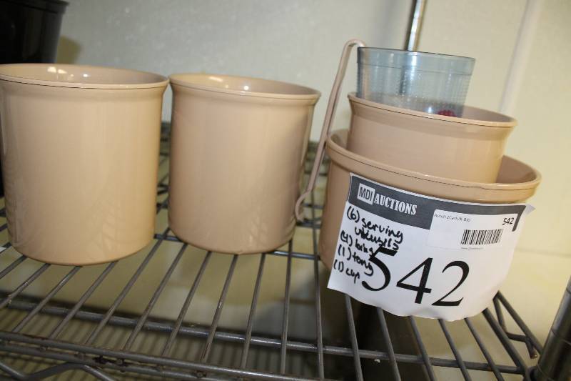 lot 542 image: Lot of Serving Utensils & Serving Bins.
