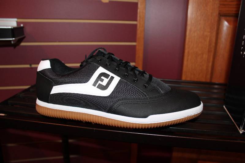 lot 357 image: Footjoy Greenjoys Golf Shoe B lackWhite Size 11.