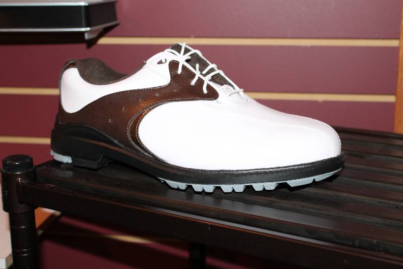 lot 359 image: Footjoy Greenjoys Golf Shoe BrownWhite Size 10