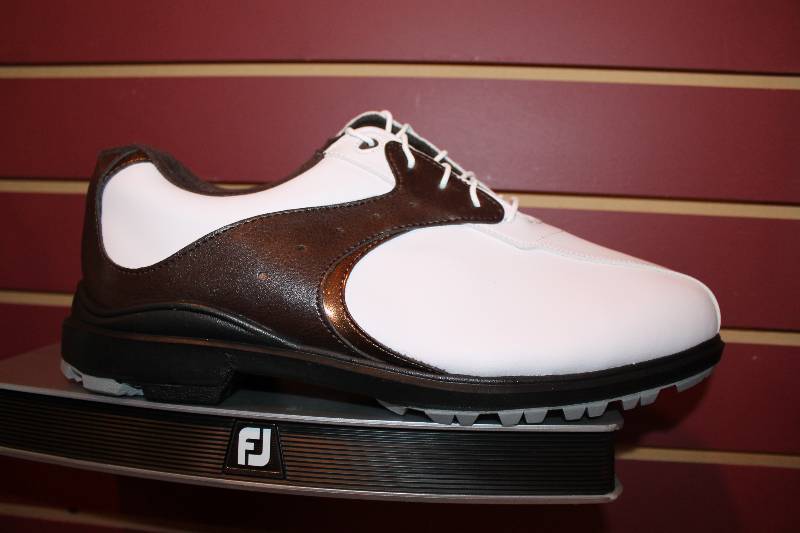 lot 364 image: Footjoy Greenjoys Golf Shoe BrownWhite Size 10.5.