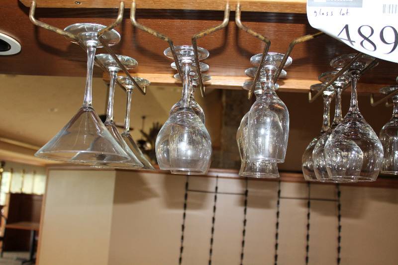 lot 489 image: Lot of Glasses Including Styles Martini, Wine, Flute, And More.