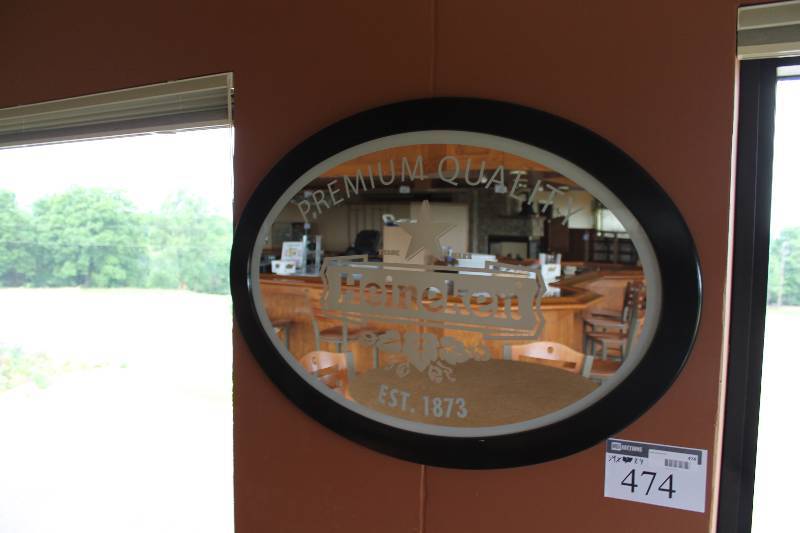 lot 474 image: Premium Quality Heineken Mirror wFrame 34 x 24.