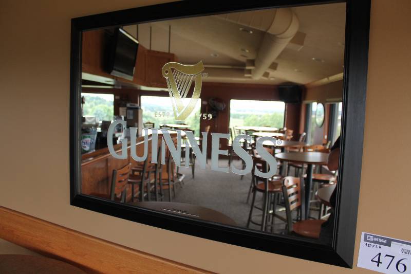 lot 476 image: Guinness Mirror wFrame 40 x 28.