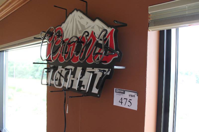 lot 475 image: Coors Light Neon Sign Tested & Operational 30.5 x 21.