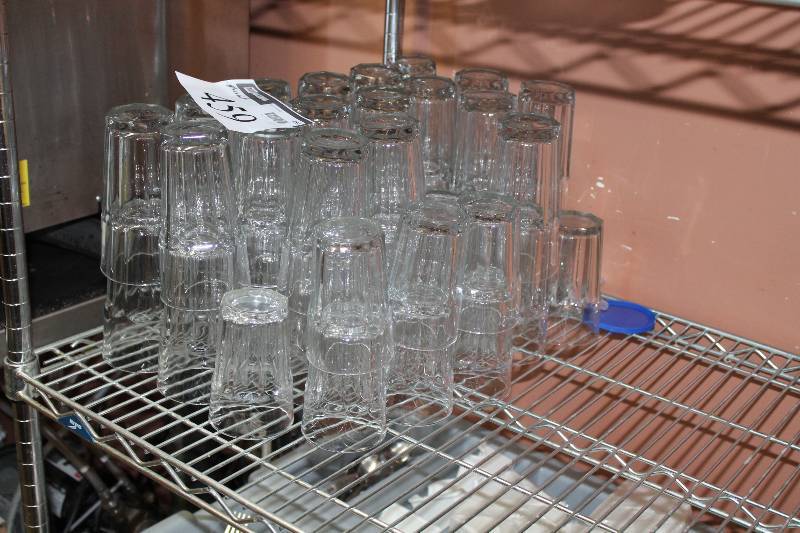 lot 459 image: Shelf Lot of Drinking Glasses.