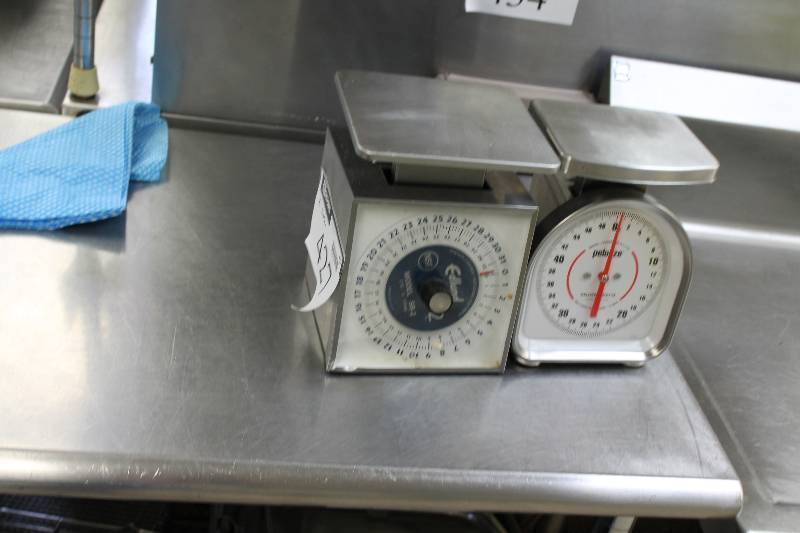 lot 427 image: Lot of (2) Food Scales wStainless Steel Frame NSF Approved.