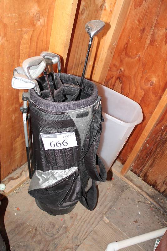 lot 666 image: Golf Lot Including Golf Bag Steel Golf Irons & Driver, app. 5 ct.