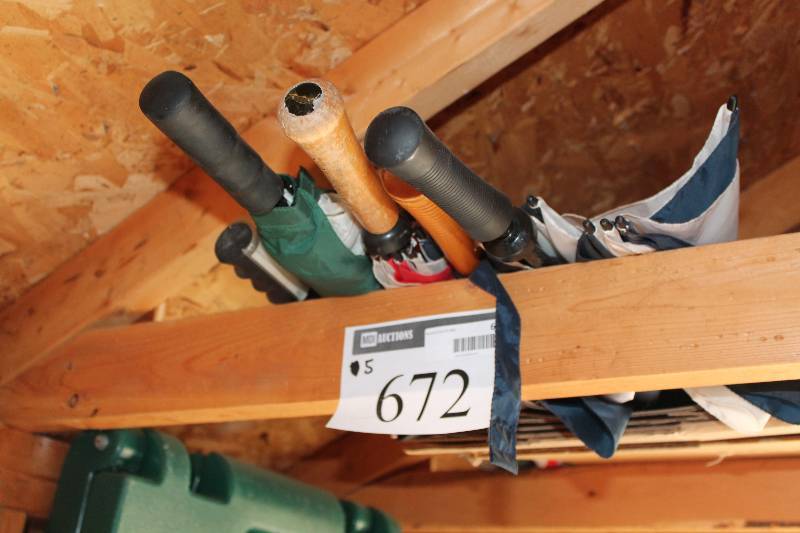 lot 672 image: Lot of (5) Golf Umbrellas Includes Only Umbrellas.
