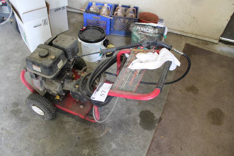 lot 57 image: Pressure Wave Pressure Washer wCart & Hose 2800PSI 3GPM.