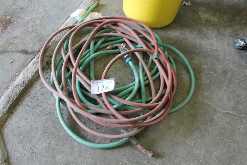 lot 128 image: Lot of (2) Rubber Hoses wAttachment.