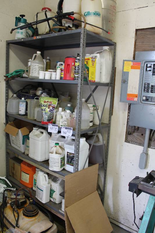 lot 95 image: Metal Shelving Unit wMultiple Shelves Contents Not Included 24.5 x 48 x 85.