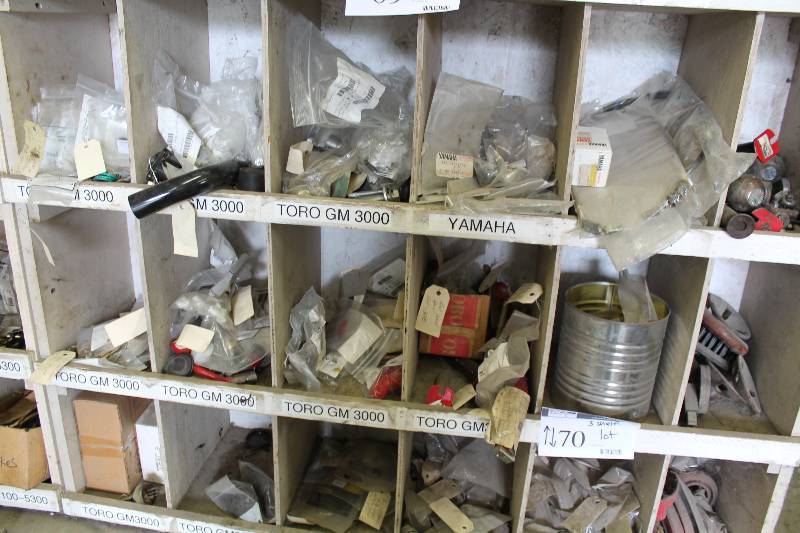 lot 70 image: Shelf Lot of (3) Including Miscellaneous Hardware Brushes Tin Can And More.