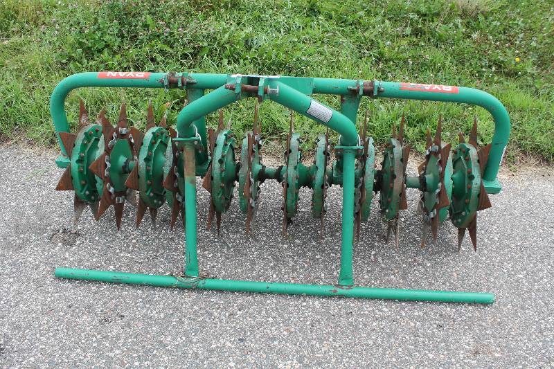 lot 140 image: Ryan Tracaire Pull-Behind Lawn Tiller 75 Width.
