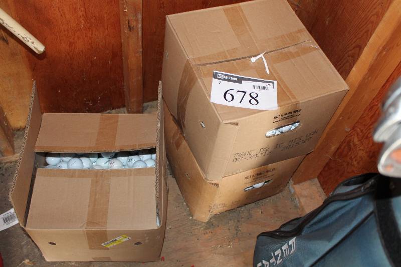 lot 678 image: Box Lot of (3) Brand New Golf Balls Nike, Wilson , Titelist Brands And More.
