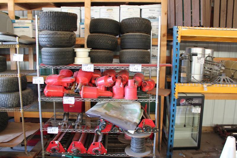 lot 158 image: Metal Grate Shelving Unit w4 Shelves Contents Not Included 24 x 60 x 81.