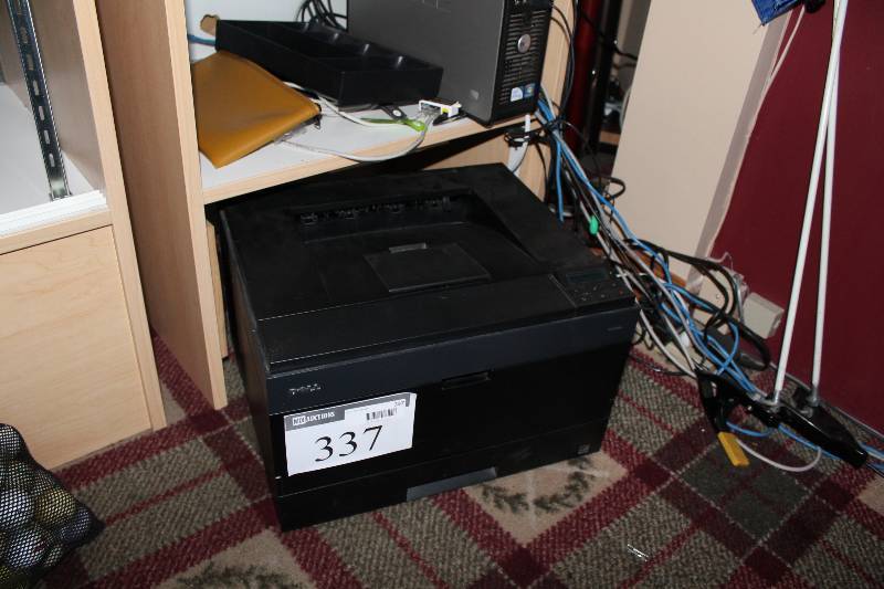 lot 337 image: Dell 2350dn Printer wCords Black.