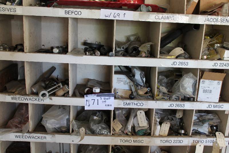 lot 71 image: Shelf Lot of (3) Including Miscellaneous Hardware Repair Parts For Weedwacker JD2243 JD2653 And More.