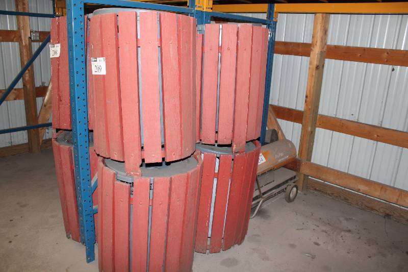 lot 209 image: Lot of (4) Garbage Can Enclosures.